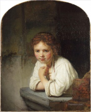  Rembrandt Oil Painting - Girl portrait Rembrandt